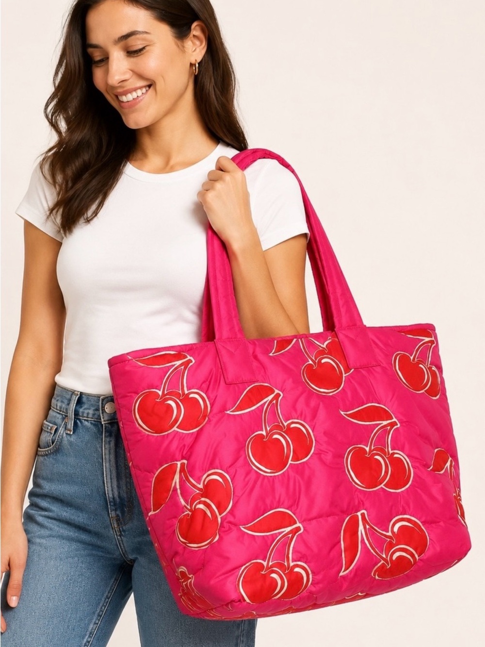 Sincerely Jules Cherry Quilted Bag